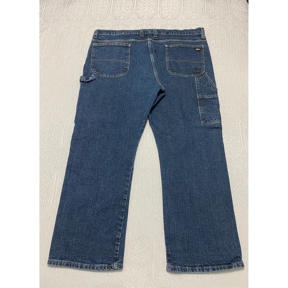 Dickies Flex Carpenter Jeans Men's 42x30 Blue Denim Work Pants Relaxed Fit - Picture 1 of 7